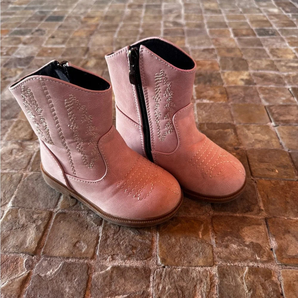 Pink Kids Cowboy Boots